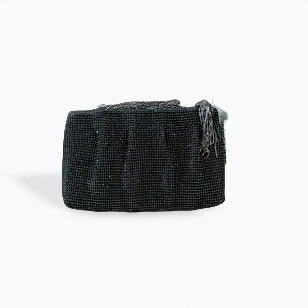 NEW CEJON rhinestone clutch in black
